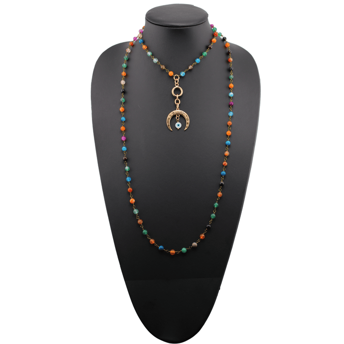 Antique Gold / Multicolor Agate