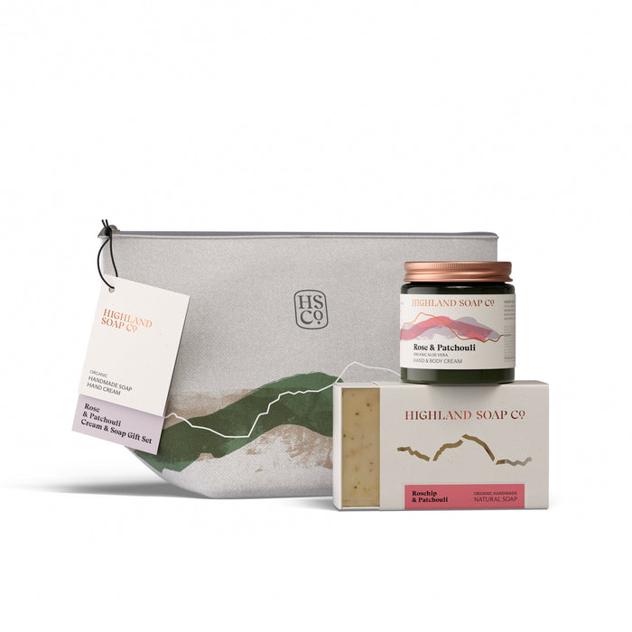 Hand & Body Cream with Soap Gift Bag