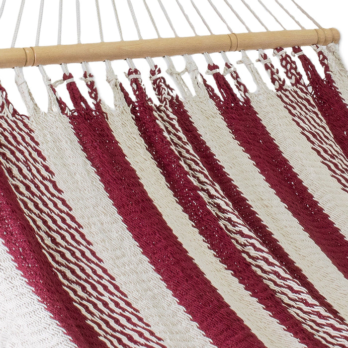 Handmade Cotton Hammock (Single), 'Crimson Dream'