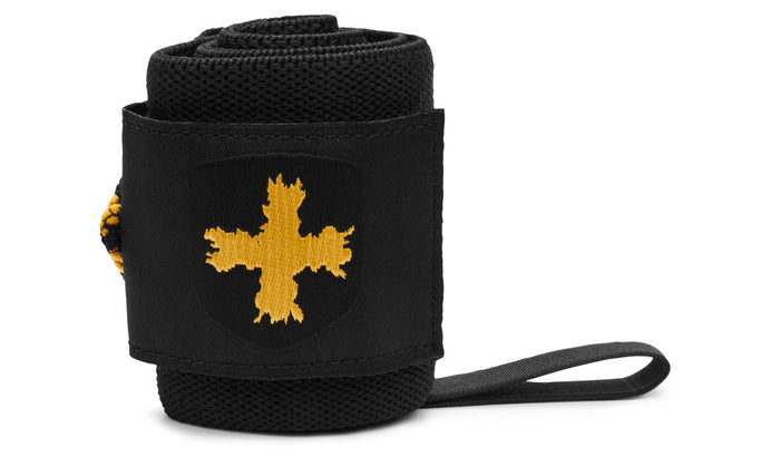 Harbinger Red Line Thumb Loop Wrist Wraps 18" - Gold/Black