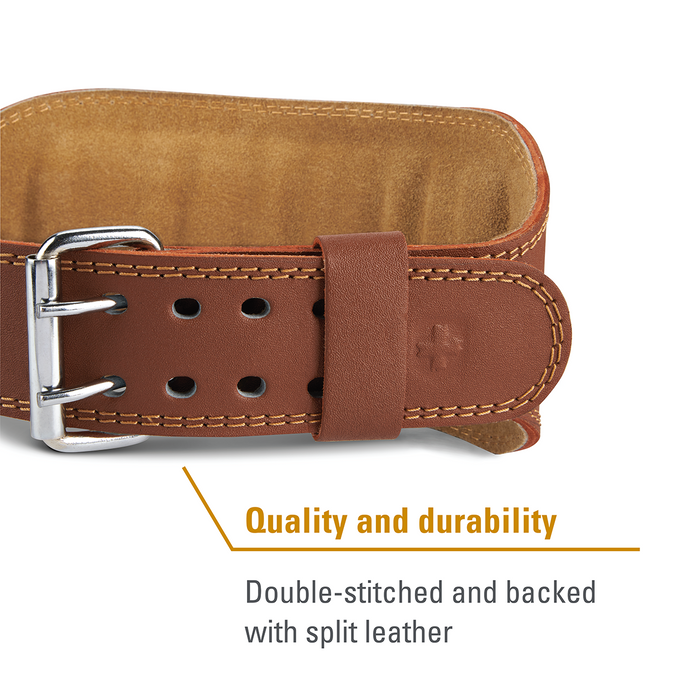 Harbinger Unisex Padded Leather Belt 6''- Brown