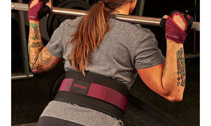 Harbinger Women's 5" Foam Core Belt- Black/Merlot