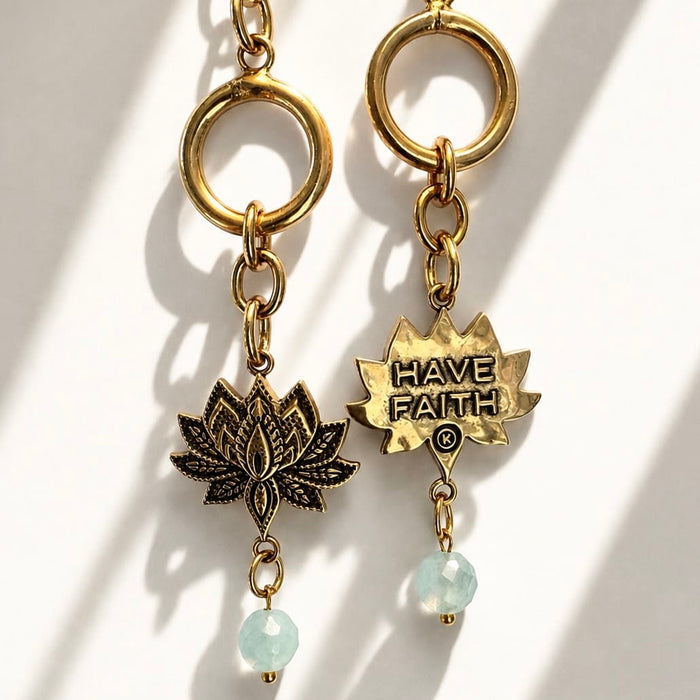 Have Faith Lotus Choker Necklace