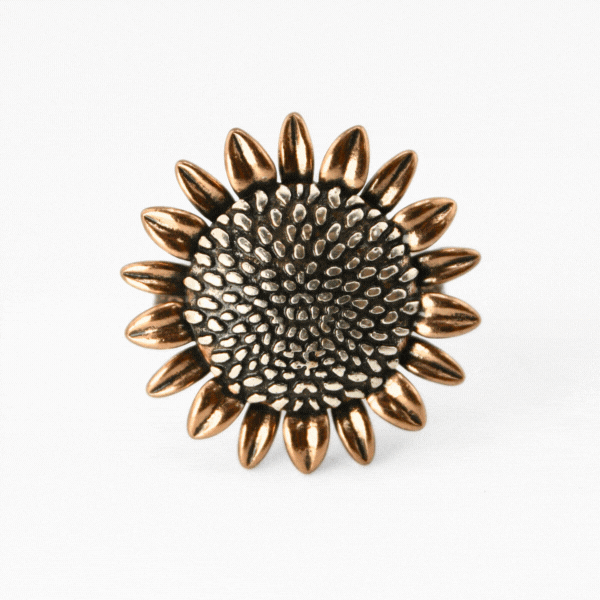 Have Faith Sunflower Inspire Adjustable Ring