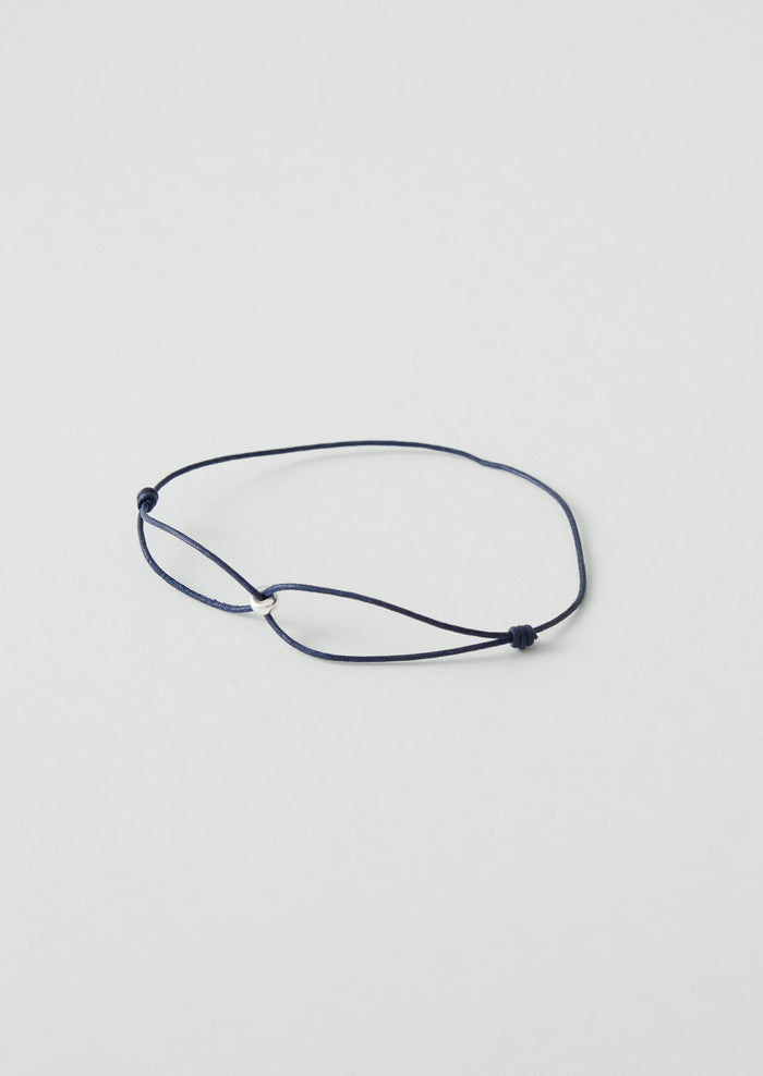Helena Rohner Silver Bead Bracelet | Navy/Silver