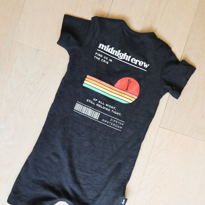 Hemp Baby Short Sleeve Romper - No Sleep Club