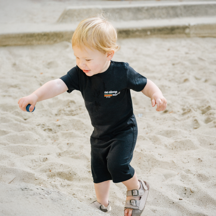 Hemp Baby Short Sleeve Romper - No Sleep Club