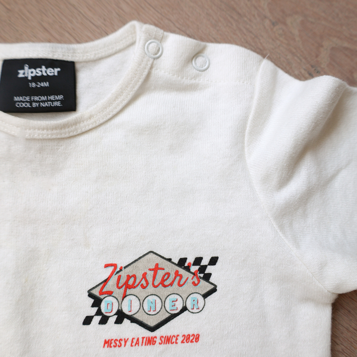 Hemp Baby Short Sleeve Romper - Zipster's Diner