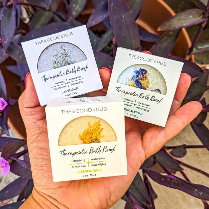 Herbal-Infused Lavender Bath Bomb