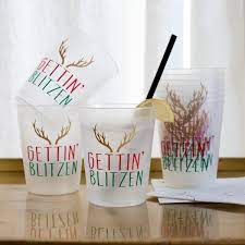 Holiday Frosted Party Cups (10)