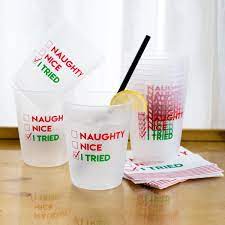 Holiday Frosted Party Cups (10)