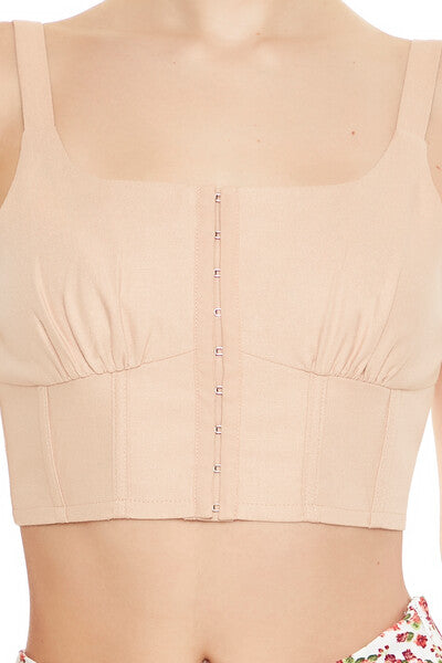 Hook-&-Eye Corset Crop Top