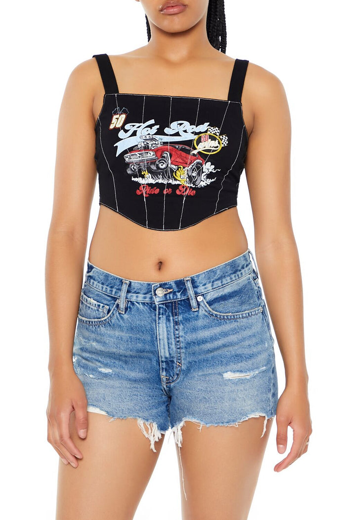 Hot Rod Corset Crop Top