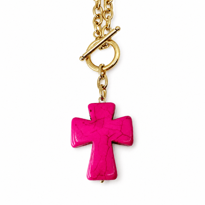 Antique Gold / Pink / 16.5"