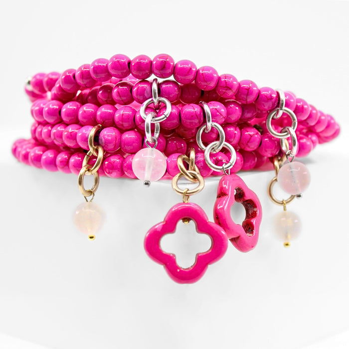 Fuchsia / Antique Gold / S/M (14-14.5")