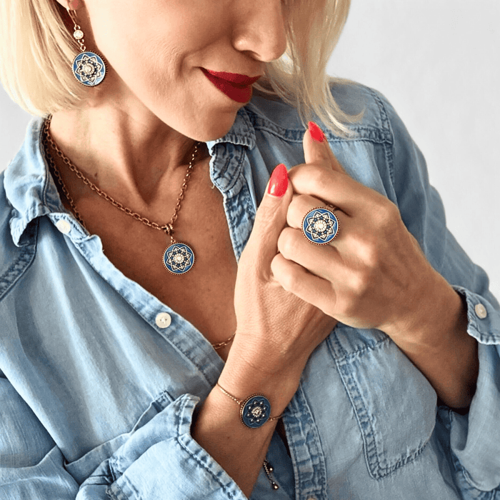 I Am Enough Mandala Adjustable Chain Bracelet