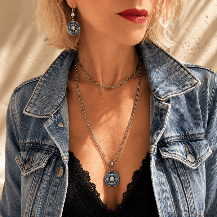 I Am Enough Mandala Drop Earrings