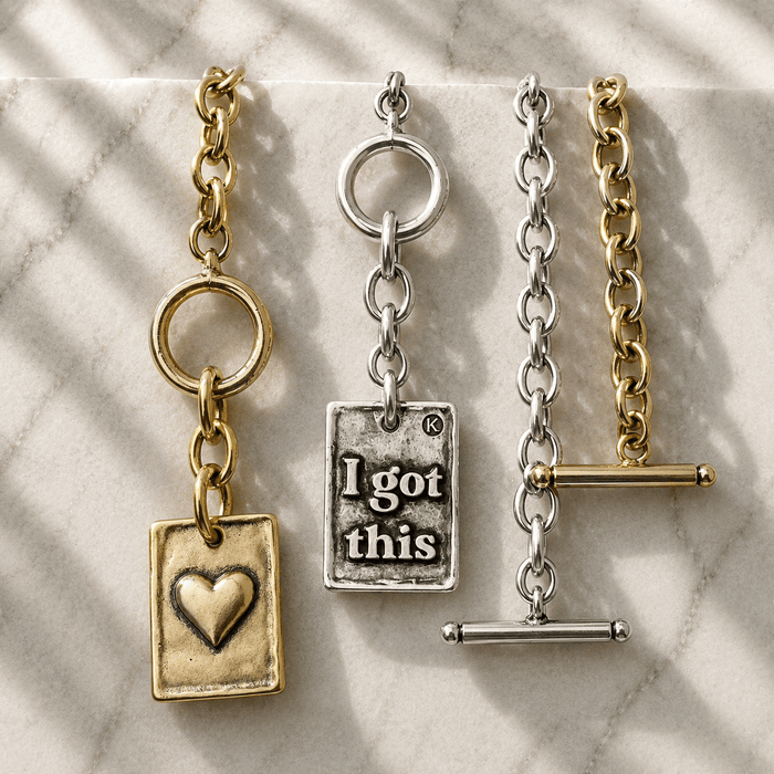 I Got This Square Pendant Chain Bracelet