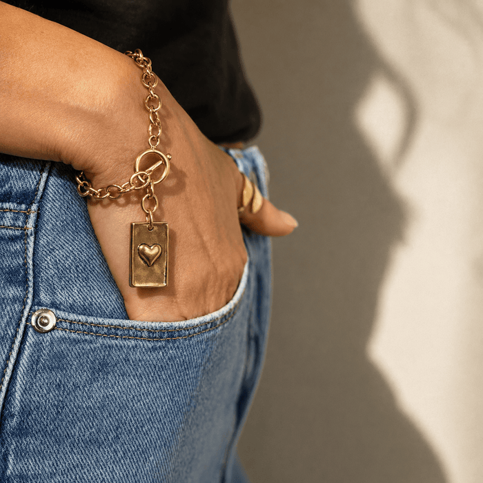 I Got This Square Pendant Chain Bracelet