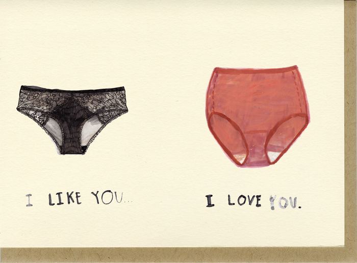 I Like You, I Love You Card