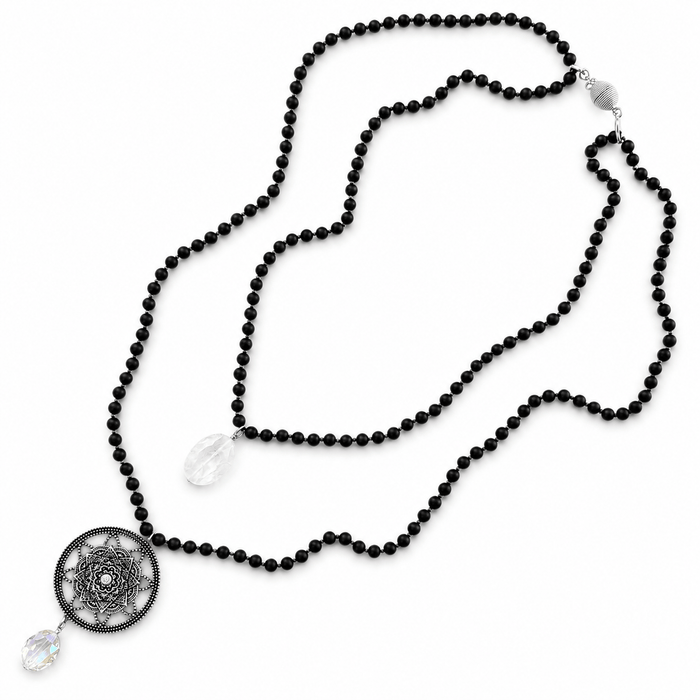 I Own My Peace Black Howlite Necklace