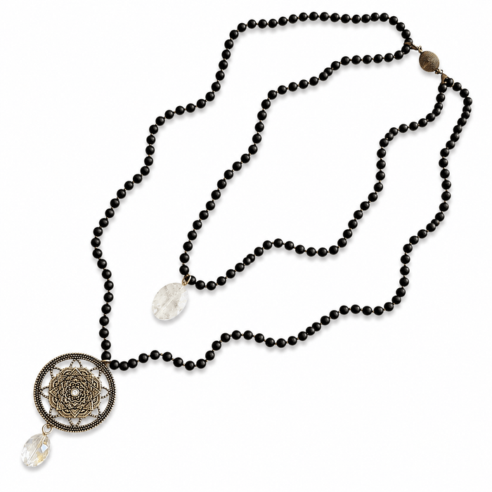 I Own My Peace Black Howlite Necklace