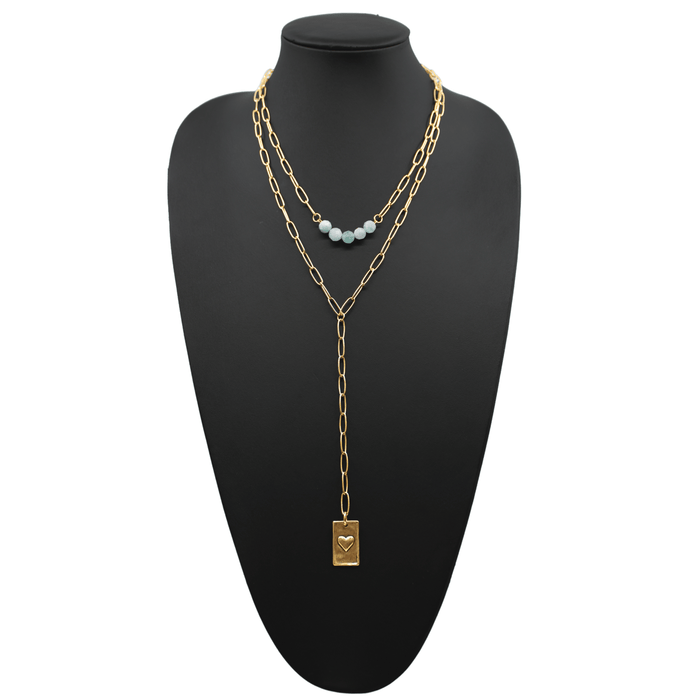 I Own My Peace Heart Lariat Necklace