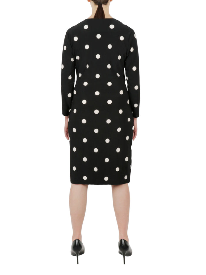 Ity Sutton Dot Printed Classic Wrap Dress