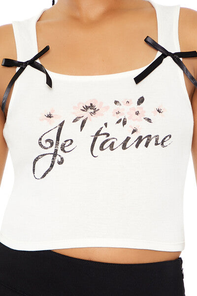 Je Taime Cropped Tank Top