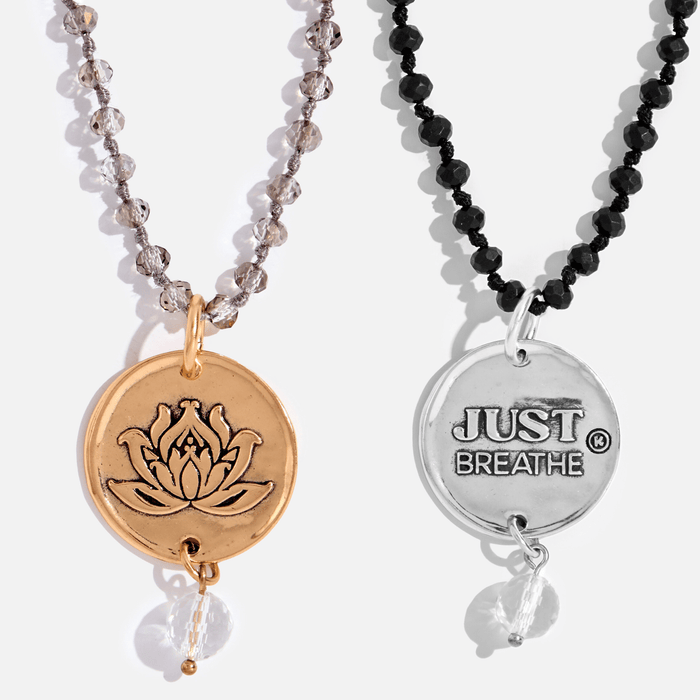 Just Breathe Lotus Original Necklace