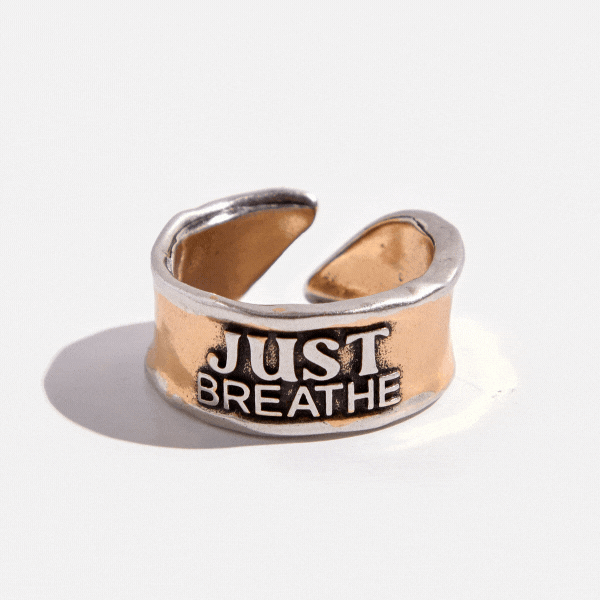 Just Breathe Remember Adjustable Ring