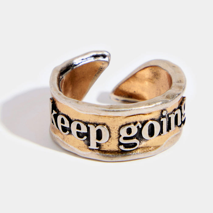 Keep Going Remember Adjustable Ring