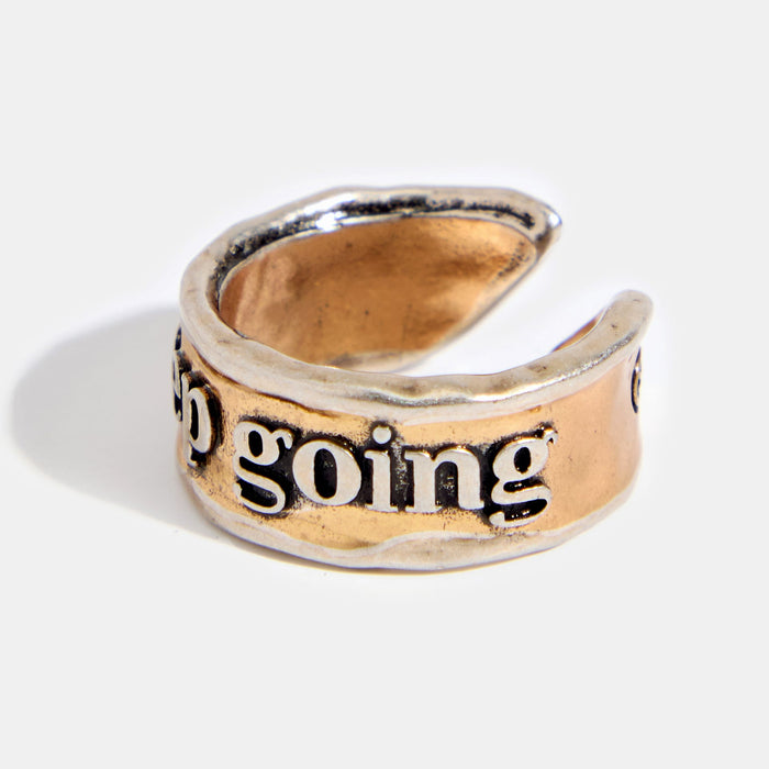 Keep Going Remember Adjustable Ring