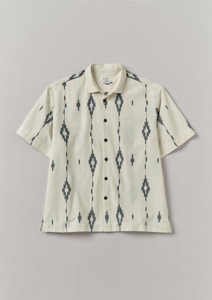 Kite Ikat Shirt | Navy/Ecru