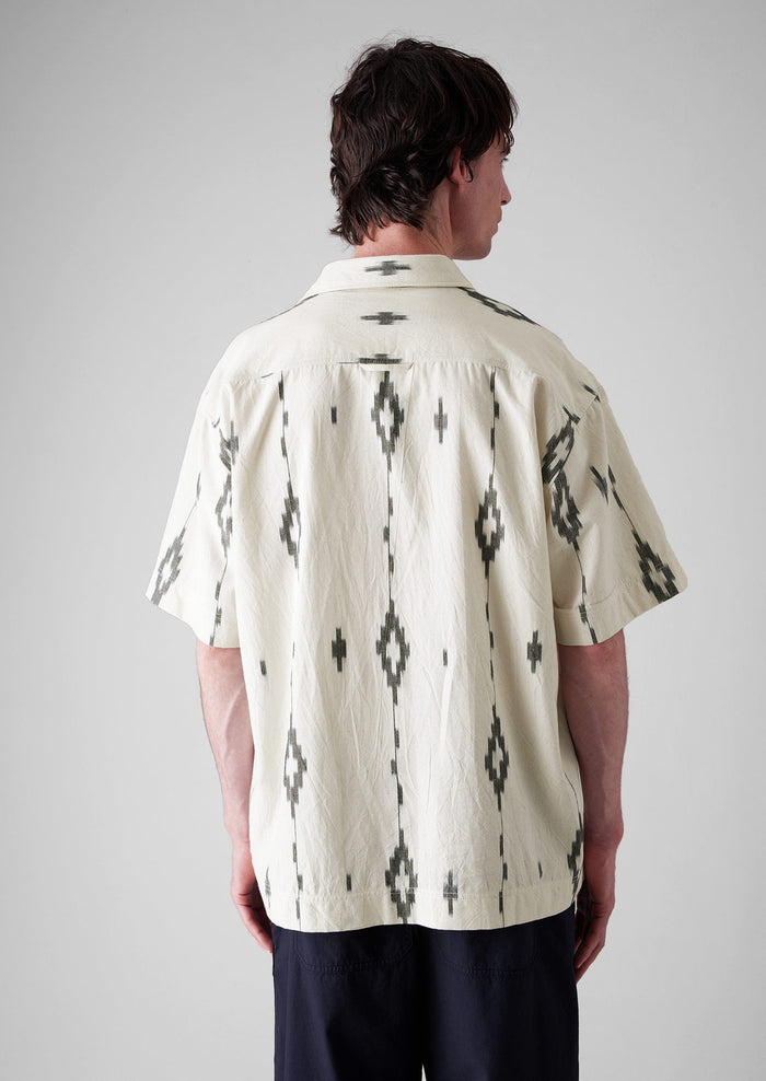 Kite Ikat Shirt | Navy/Ecru