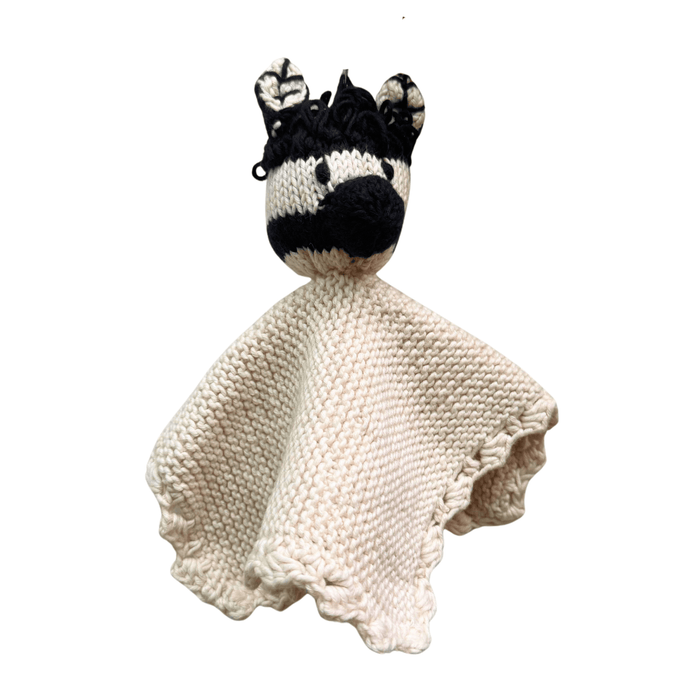 Baby knit lovie | Zachary the Zebra finn + emma