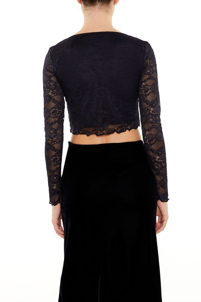 Lace Bow Crop Top