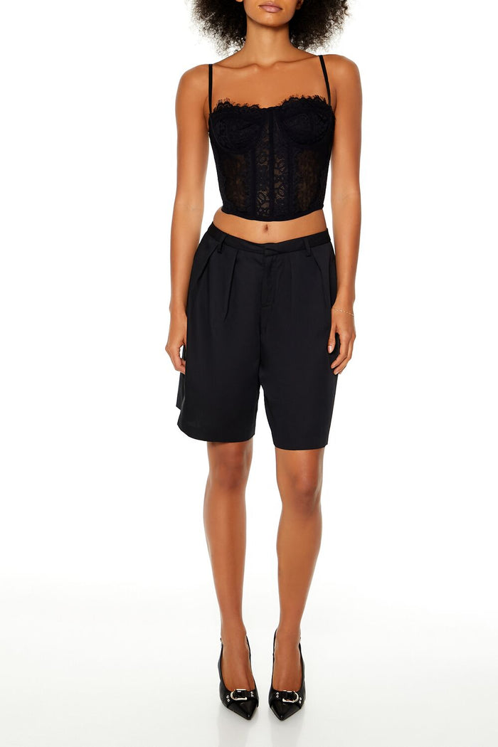 Lace Cropped Bustier Cami