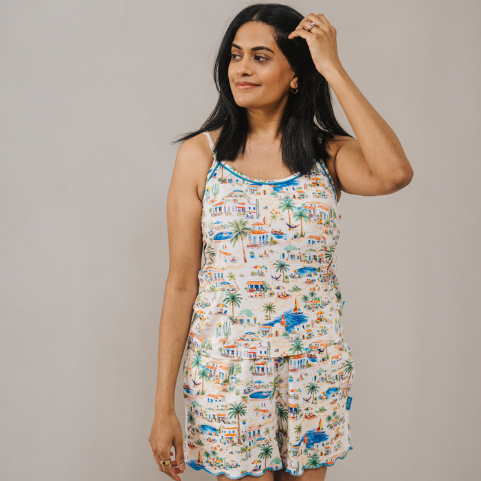 Ladies Pyjamas Set Coastal Town