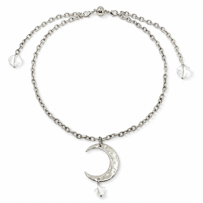 Light Crescent Moon Adjustable Necklace