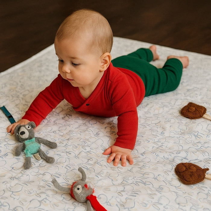 Baby long bodysuit | scarlet red finn + emma