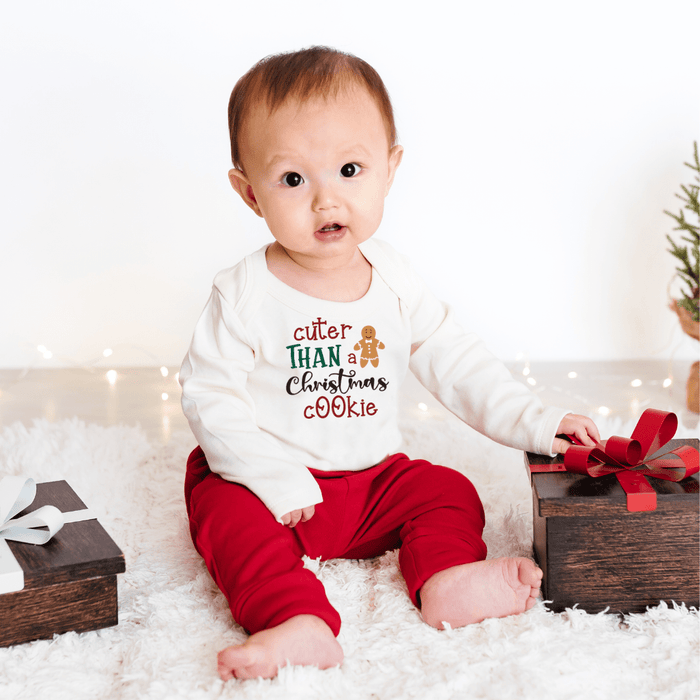 Baby long sleeve graphic bodysuit | christmas cookie finn + emma