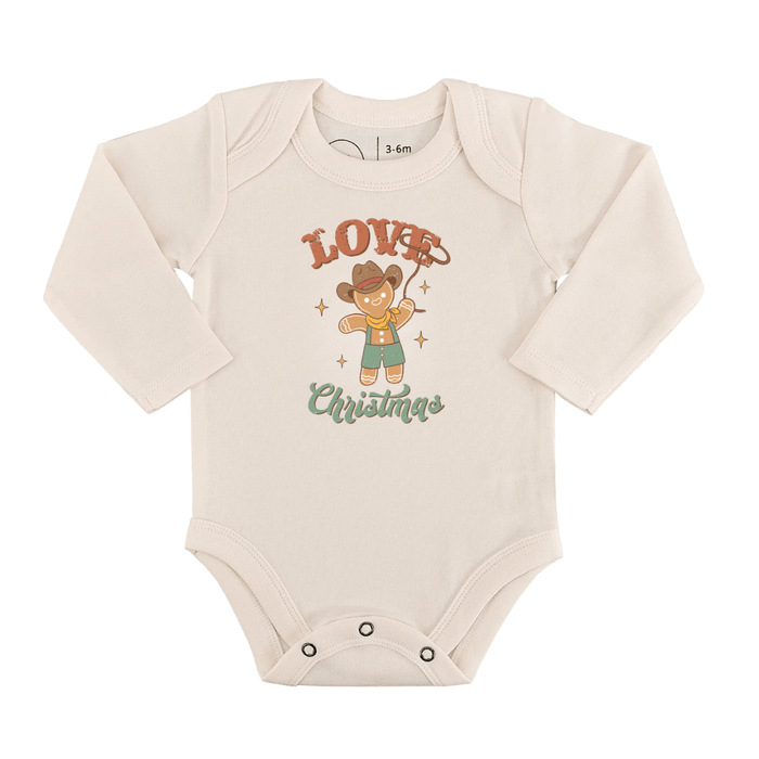 Baby long sleeve graphic bodysuit | christmas lasso finn + emma