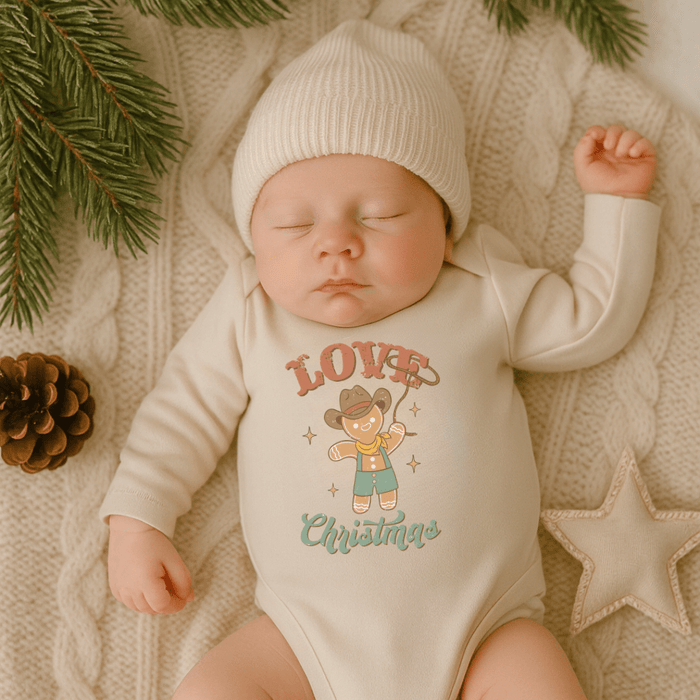 Baby long sleeve graphic bodysuit | christmas lasso finn + emma