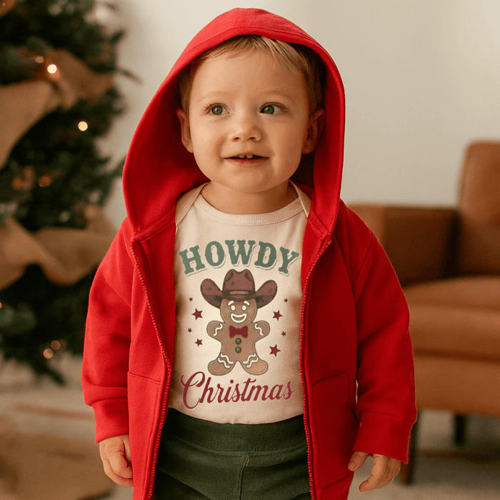 Baby hoodie | scarlet red finn + emma