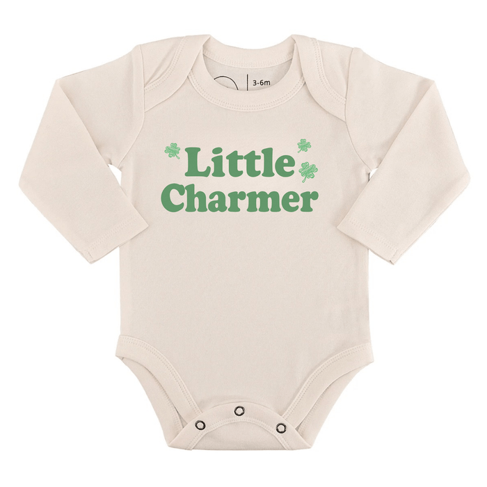 Baby long sleeve graphic bodysuit | little charmer finn + emma