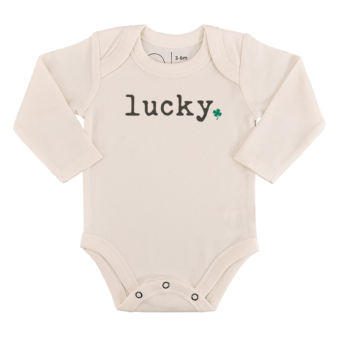 Baby long sleeve graphic bodysuit | lucky finn + emma