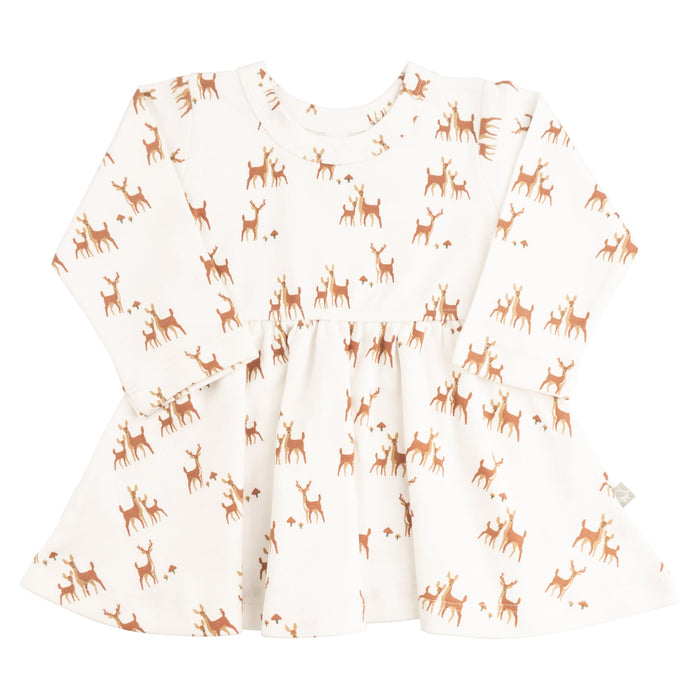 Baby long sleeve twirl dress | deer to my heart finn + emma