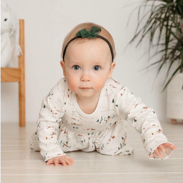 Baby long sleeve twirl dress | into the woods finn + emma