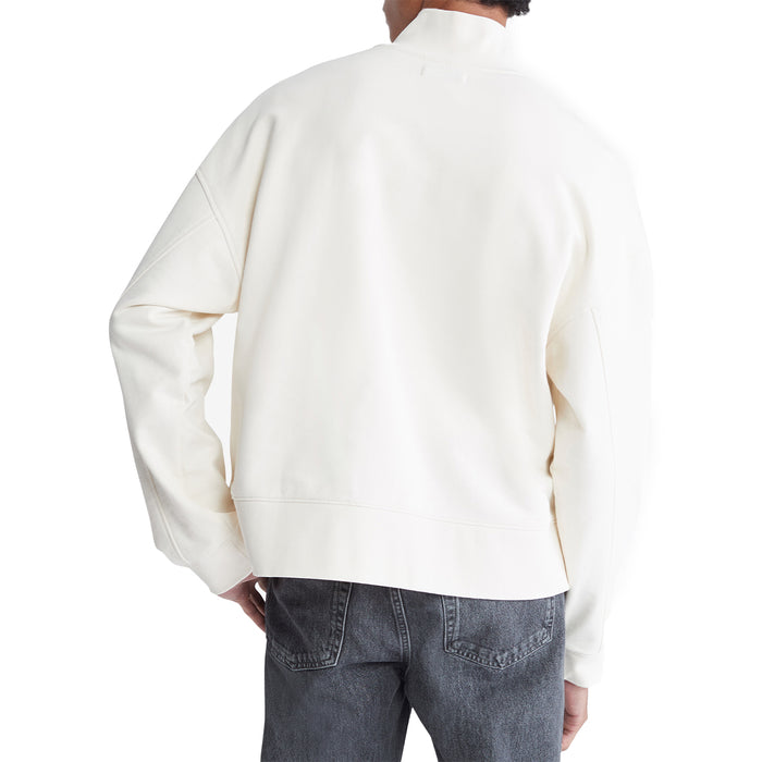 Long Sleeves Relaxed Standard Funnel neck Quarter Zip Sweatshirt